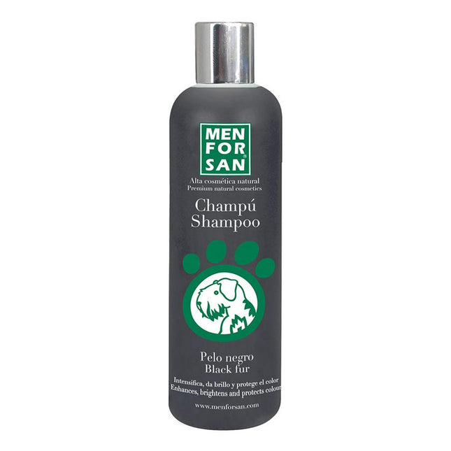 bottle of black coat dog shampoo