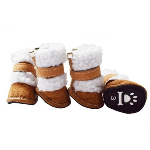 4pcs Set Winter Dog Snow Boots