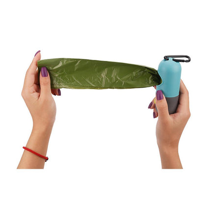 Bag Dispenser With LED Flashlight And Carabiner Clip SP