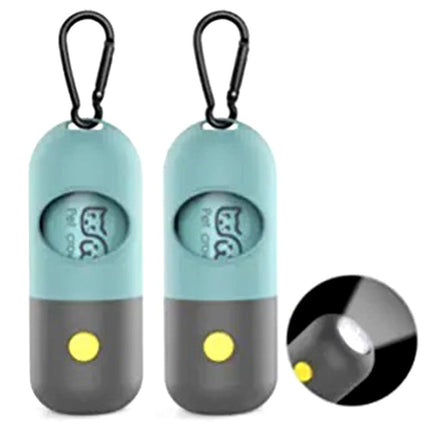 Bag Dispenser With LED Flashlight And Carabiner Clip SP