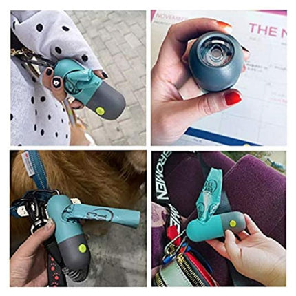 Bag Dispenser With LED Flashlight And Carabiner Clip SP