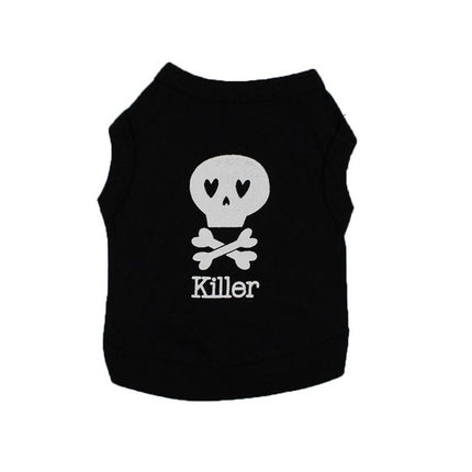 Black KILLER Print Vest Shirt