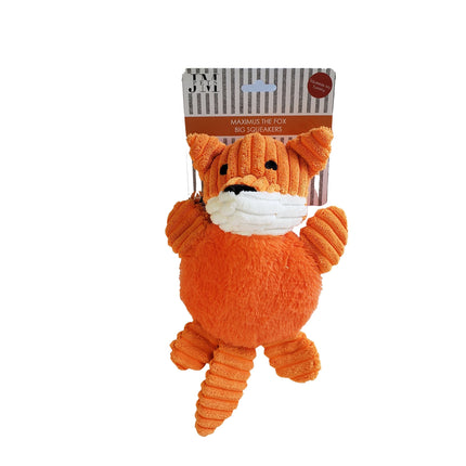 Maximus The Fox - Corduroy Full Body Squeaker Plush Dog Toy