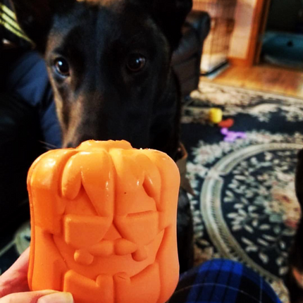 MKB Jack O' Lantern Durable Rubber Chew Toy & Treat Dispenser