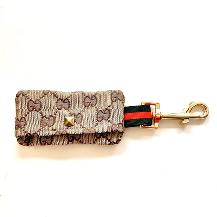 Luxury Monogram With Suede Lining Dog Waste Bag Holder