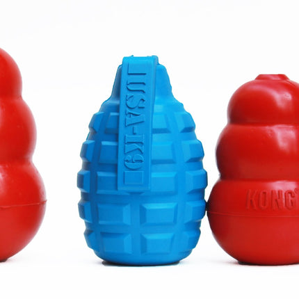 USA-K9 Grenade Durable Rubber Chew Toy & Treat Dispenser