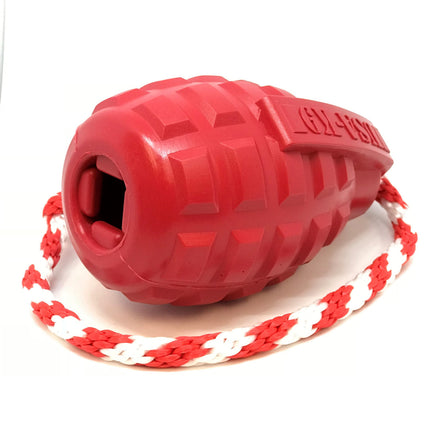 USA-K9 Grenade Durable Rubber Chew Toy & Tug Toy