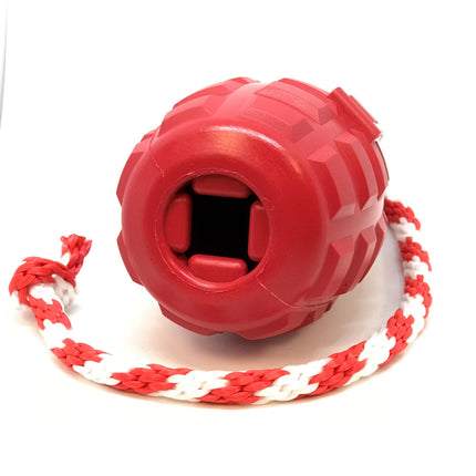 USA-K9 Grenade Durable Rubber Chew Toy & Tug Toy
