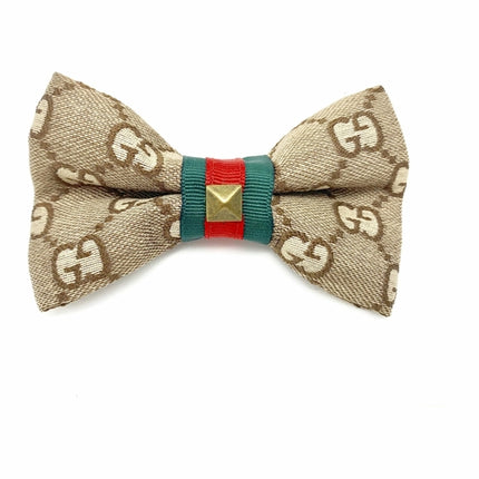 Luxury Fashion Designer Monogram Collar, Bow Tie And Leash