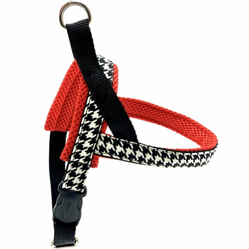 Red Houndstooth Dog Harness
