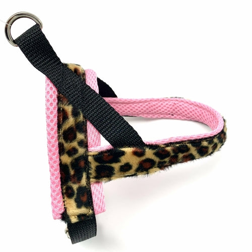 Pink Leopard Print Dog Harness