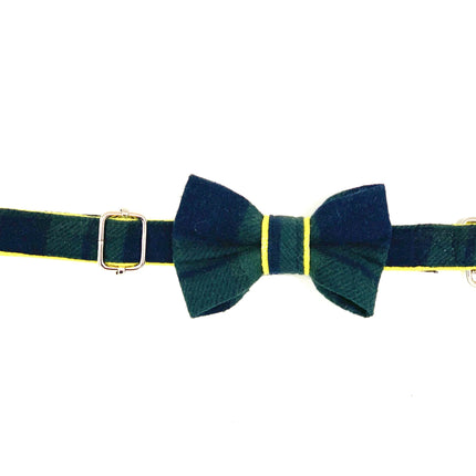 Classic Tartan Dog Collar Bow Tie Set