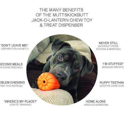 MKB Jack O' Lantern Durable Rubber Chew Toy & Treat Dispenser