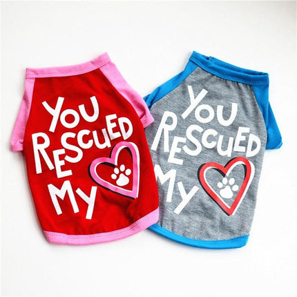 "You Rescued My Heart" Dog T Shirt