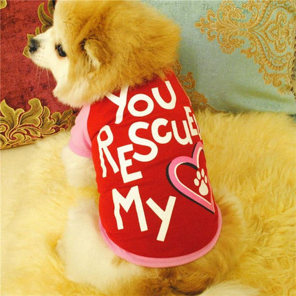 "You Rescued My Heart" Dog T Shirt