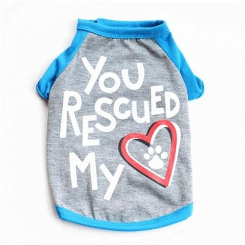 "You Rescued My Heart" Dog T Shirt