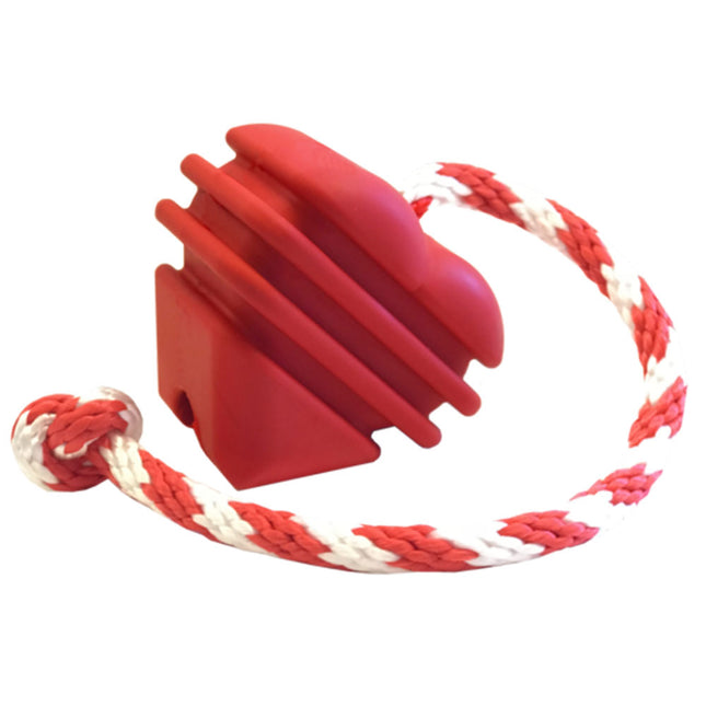 MKB Heart on a String Ultra-Durable Durable Rubber Chew Toy