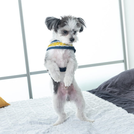 Mustard Honeycomb Denim Dog Harness