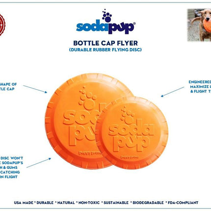 Bottle Top Flyer Durable Rubber Retrieving Frisbee