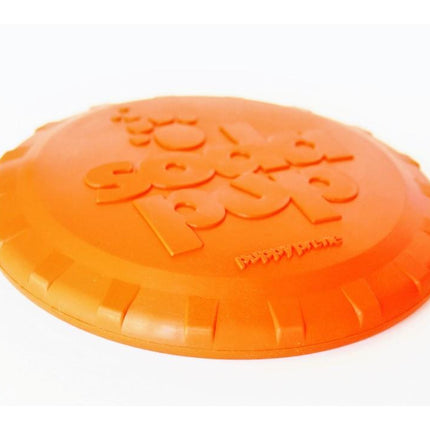 SP Bottle Top Flyer Durable Rubber Retrieving Frisbee - Orange Squeeze