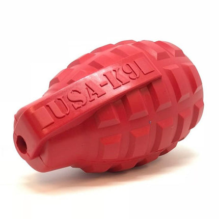 USA-K9 Grenade Durable Rubber Chew Toy & Treat Dispenser