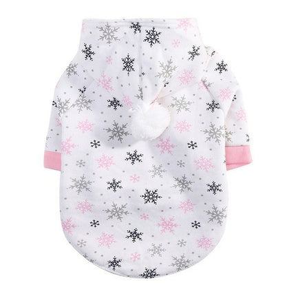 Winter Small Dog Print Design Hoodie