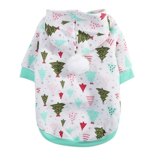 Winter Small Dog Print Design Hoodie
