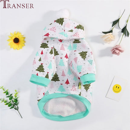 Winter Small Dog Print Design Hoodie