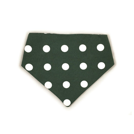Uptown Pups Reversible Bandana - Dark Green