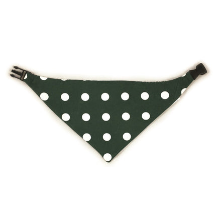 Uptown Pups Reversible Bandana - Dark Green