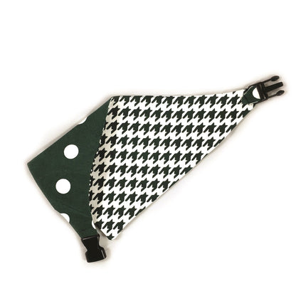 Uptown Pups Reversible Bandana - Dark Green