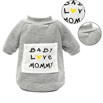 "Baby Love Mommy" Puppy Sweater
