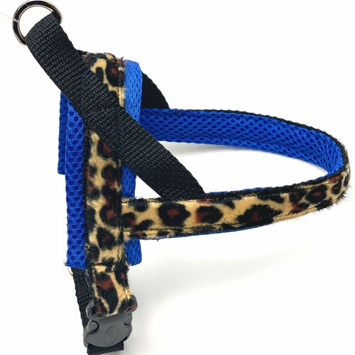Blue Leopard Print Harness