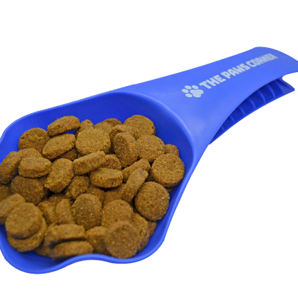 Paw-shaped Pet Food Scoop and Clip (1 cup)