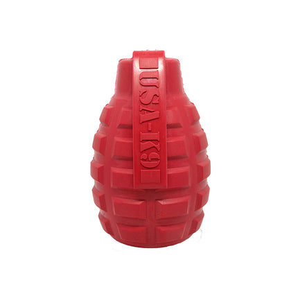 USA-K9 Grenade Durable Rubber Chew Toy & Treat Dispenser