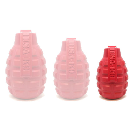 USA-K9 Grenade Durable Rubber Chew Toy & Treat Dispenser