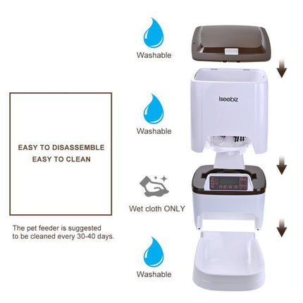 Lseebiz Automatic 6L Dog Feeder with Voice Recording