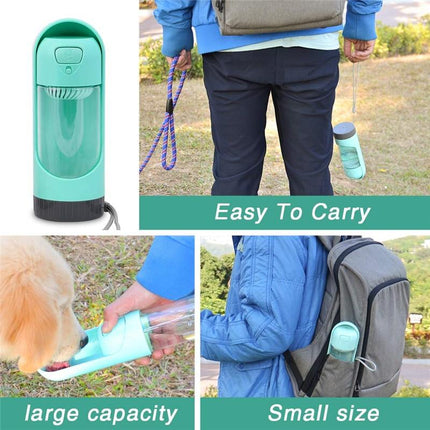 Portable Water Bottle Dog Bowl Dispenser