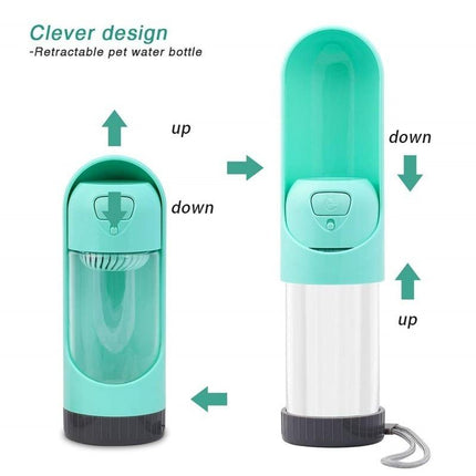 Portable Water Bottle Dog Bowl Dispenser