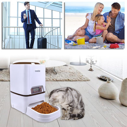 Lseebiz Automatic 6L Dog Feeder with Voice Recording
