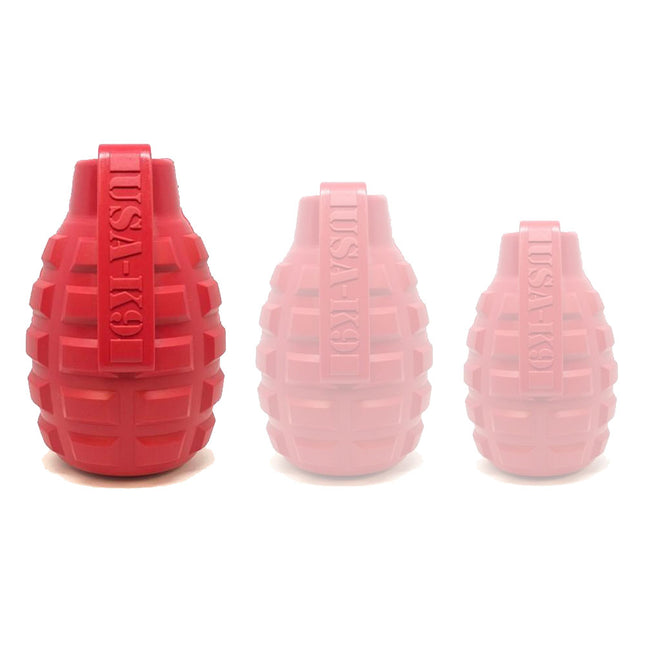 USA-K9 Grenade Durable Rubber Chew Toy & Treat Dispenser